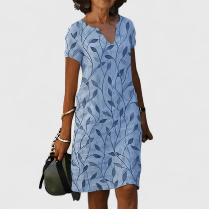 Isla | Coton Feuille Print Robe