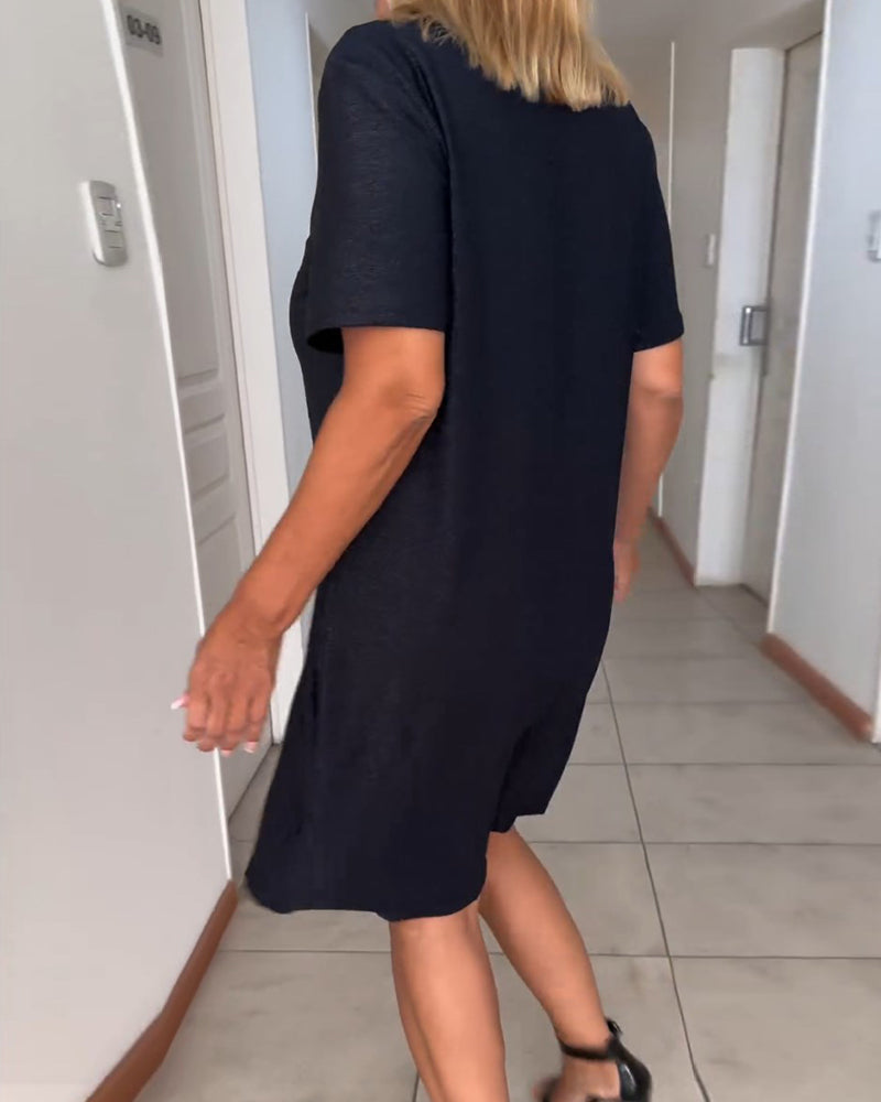 Emma | Twist-Front Col en V Robe