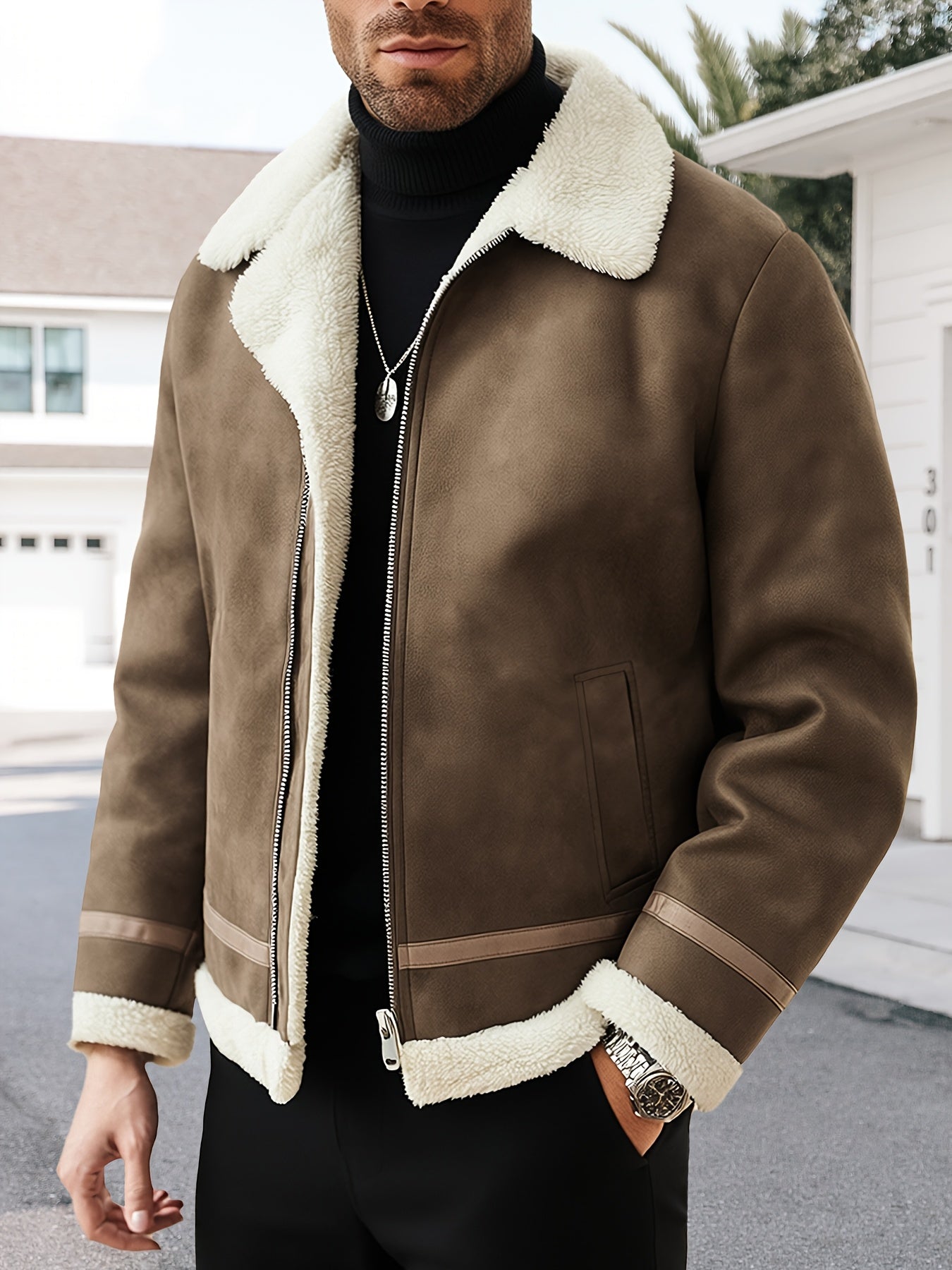 Brieuc | Blouson Aviateur Doublé Sherpa
