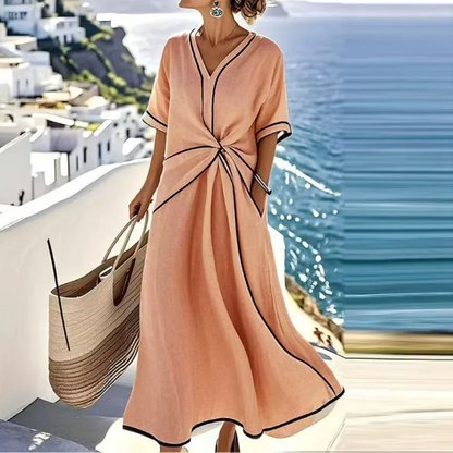 Céleste | Robe Cintrée à Col V