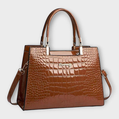Capucine | Sac à Main Effet Croco Brillant