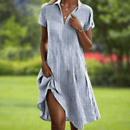 Camila | Floral Col en V Robe Mi-Longue