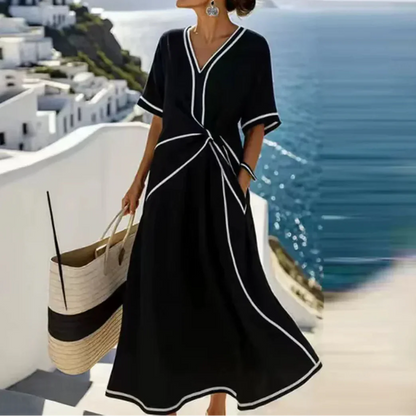 Céleste | Robe Cintrée à Col V