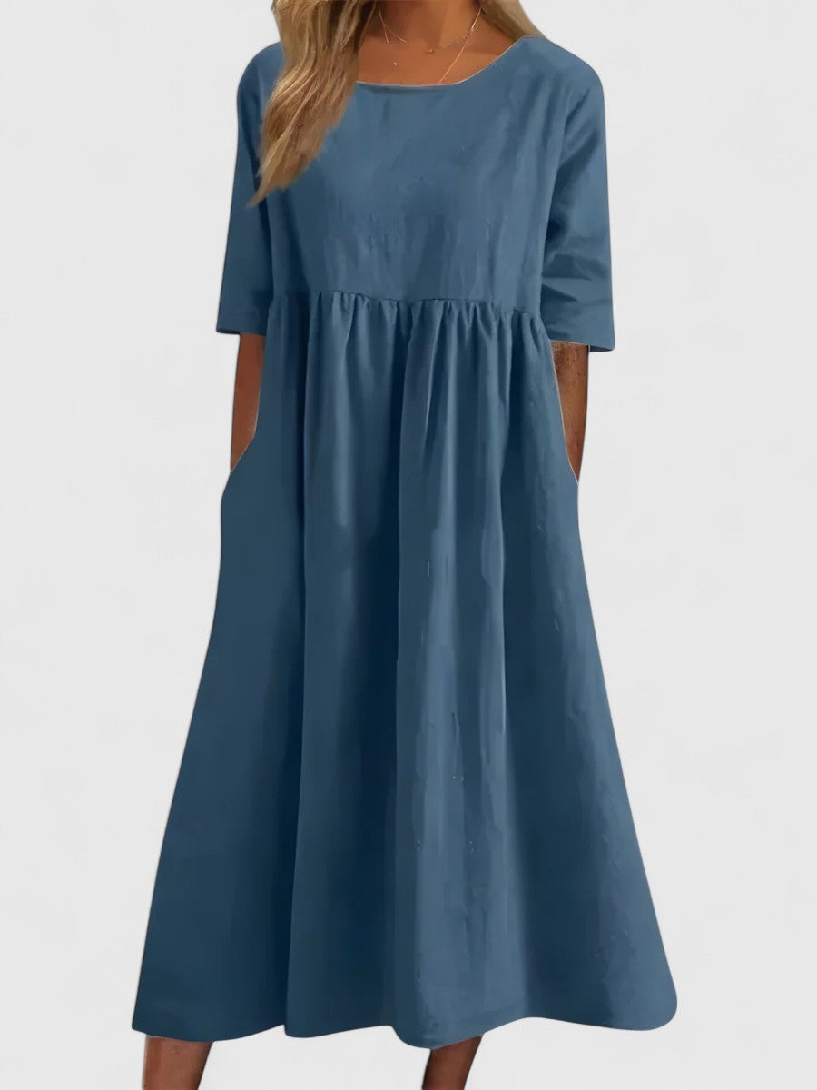 Zoe | Coton Robe Mi-Longue