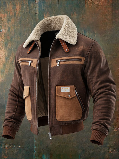 Romain | Bomber Sherpa Col Contrastant