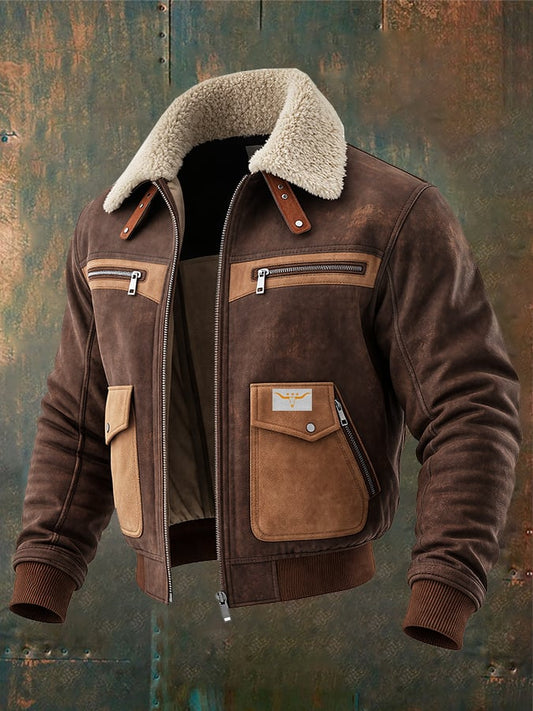 Romain | Bomber Sherpa Col Contrastant