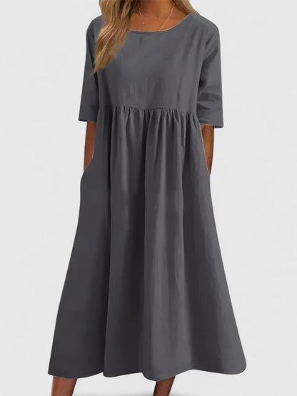 Zoe | Coton Robe Mi-Longue