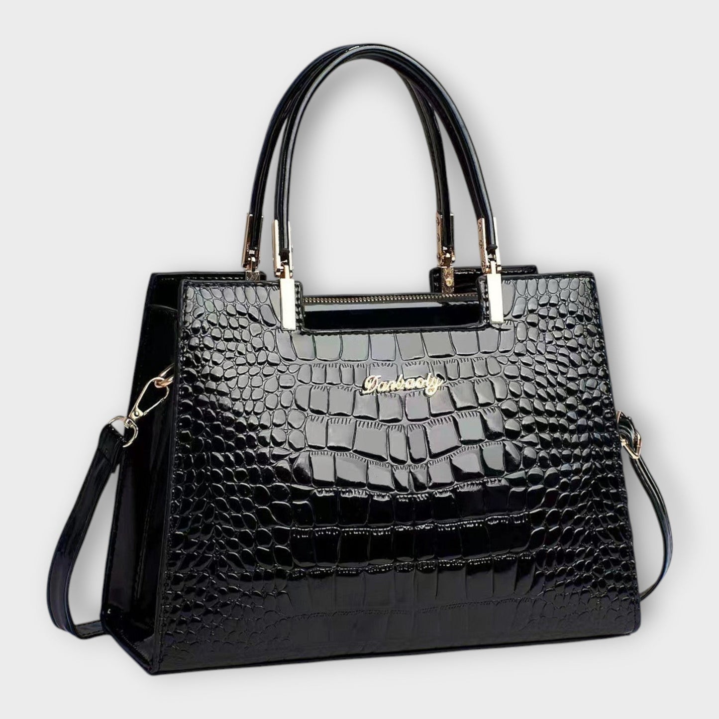 Capucine | Sac à Main Effet Croco Brillant