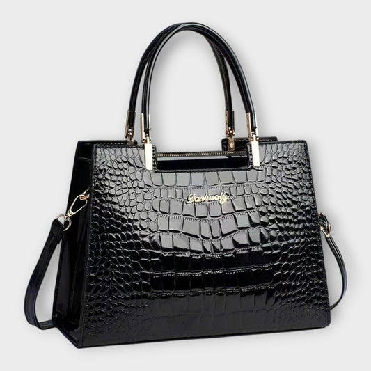Capucine | Sac à Main Effet Croco Brillant