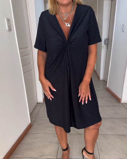 Emma | Twist-Front Col en V Robe