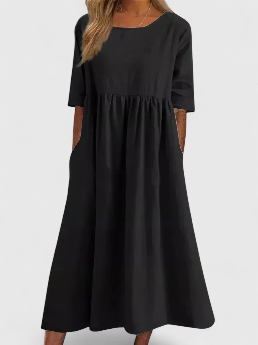 Zoe | Coton Robe Mi-Longue