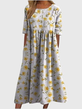 Aria | Brodé Robe Mi-Longue