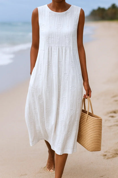 Celeste | Brodé Coton Été Robe