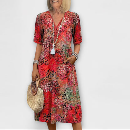 Margot | Robe Midi à Motifs Floraux