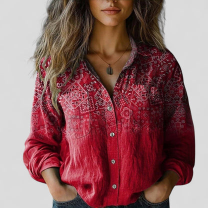 Luna | Gradient Button-Up Chemise