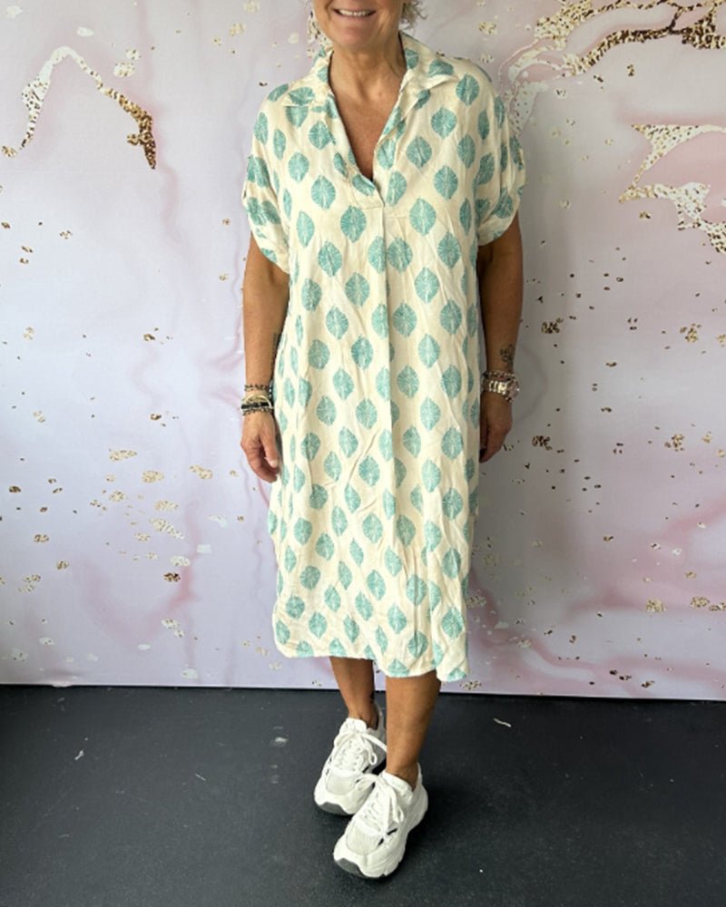 Valentina | Imprimé Mi-Longue Robe Chemise