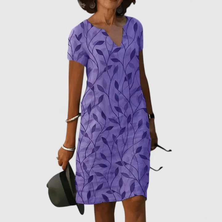 Isla | Coton Feuille Print Robe