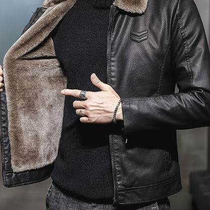 Loïc | Veste Biker Moderne en Cuir Synthétique