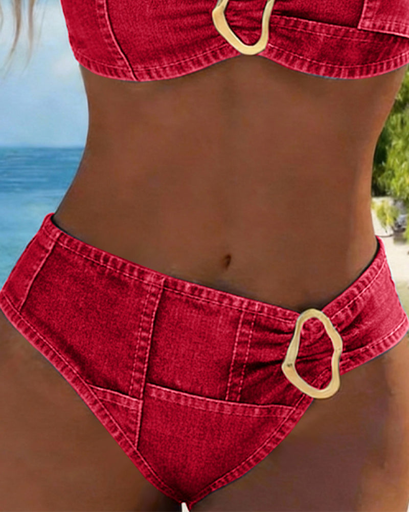 Margot | Bikini Bretelles Boucles Métalliques