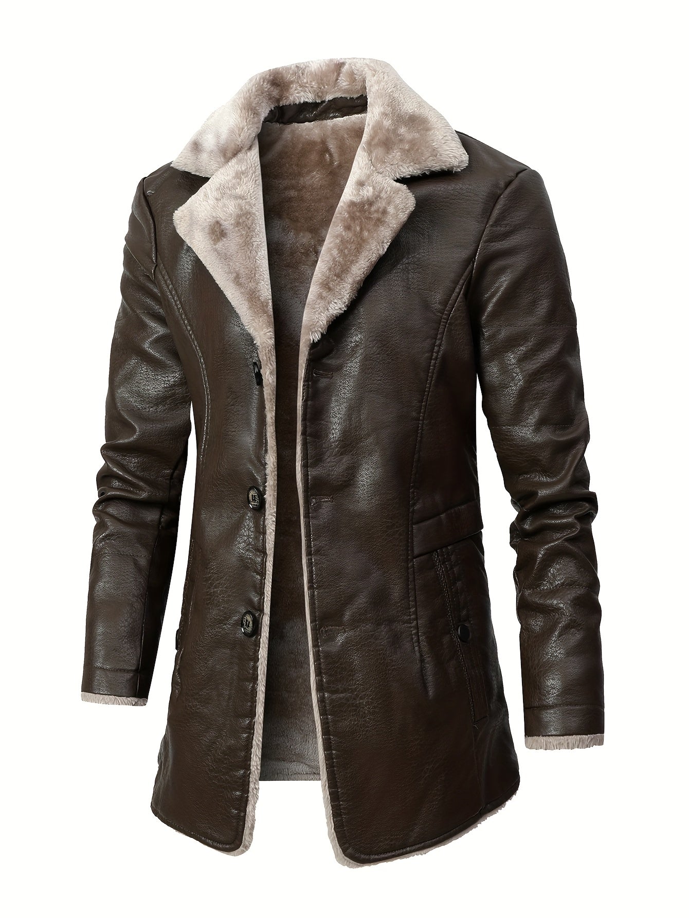 Timéo | Manteau Structuré en Cuir Doublé