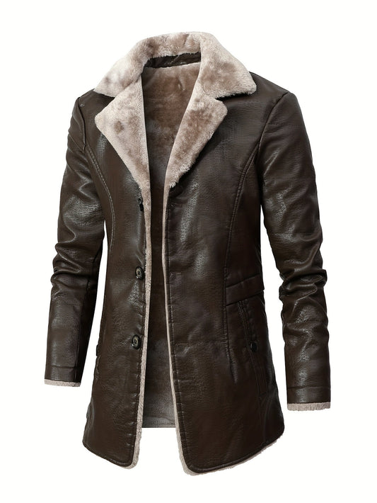 Timéo | Manteau Structuré en Cuir Doublé