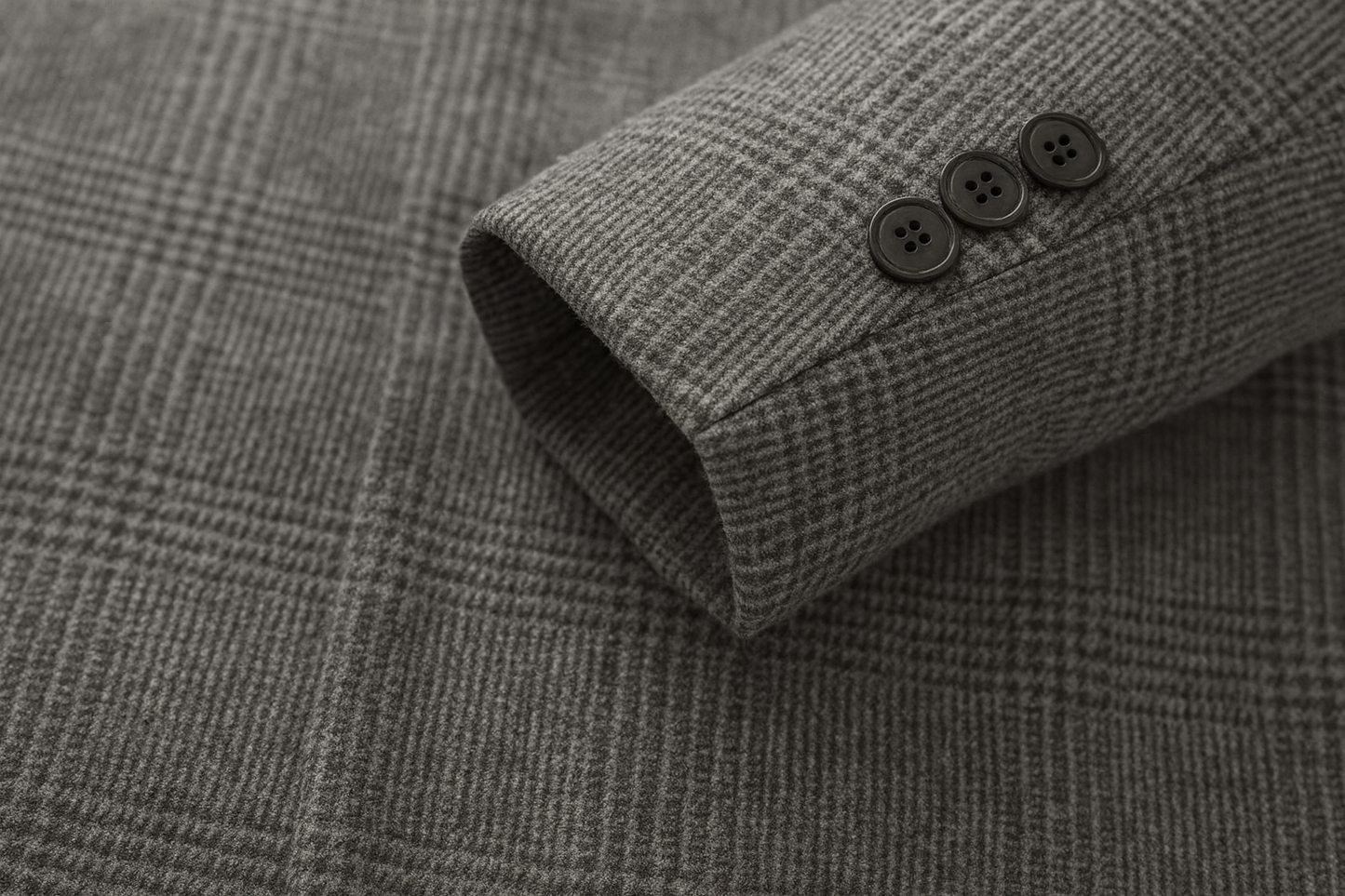 Timothée | Manteau en Laine À Carreaux Taupe