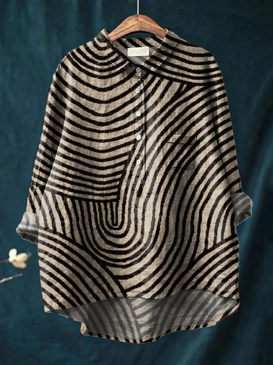Margot | Chemise Motif Circulaire Décontractée