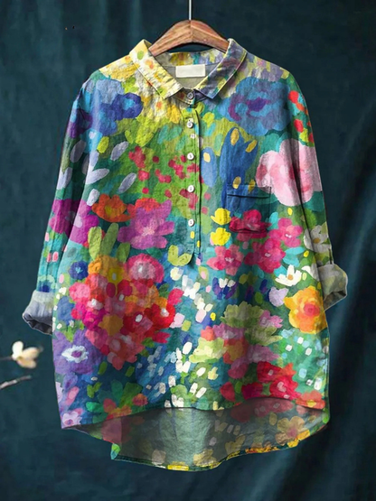 Camille | Chemise Florale Vintage Décontractée