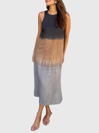 Vivienne | Gradient Print Robe Mi-Longue