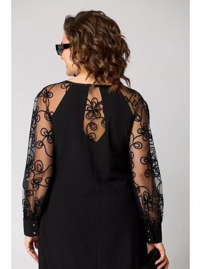 Isabella | Élégant Noir Dentelle Robe