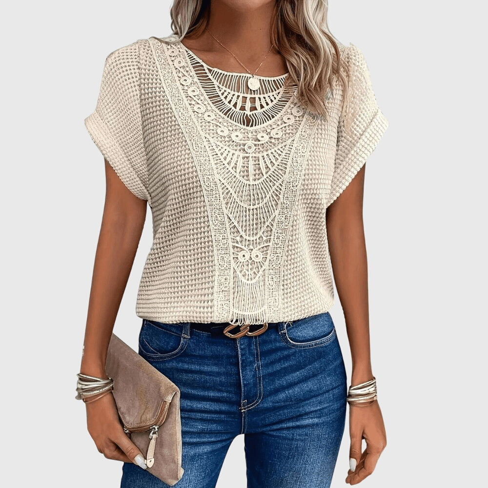 Celeste | Dentelle-Détail Ibiza Blouse