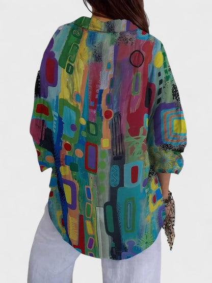 Maya | Geometric Print Blouse
