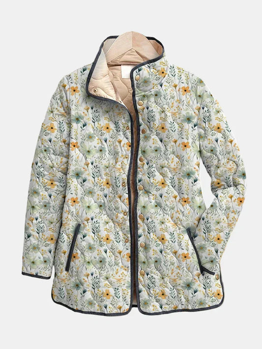 Camille | Veste Matelassée à Imprimé Floral