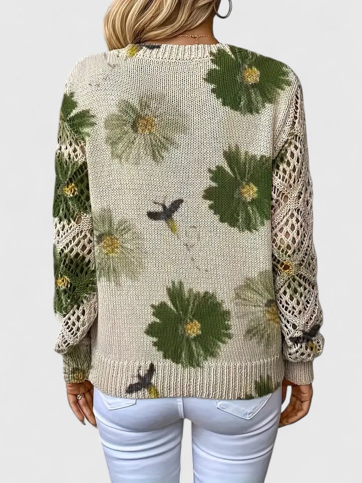 Aurélie | Élégant sweater with floral design