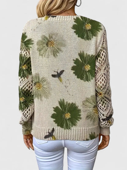 Aurélie | Élégant sweater with floral design