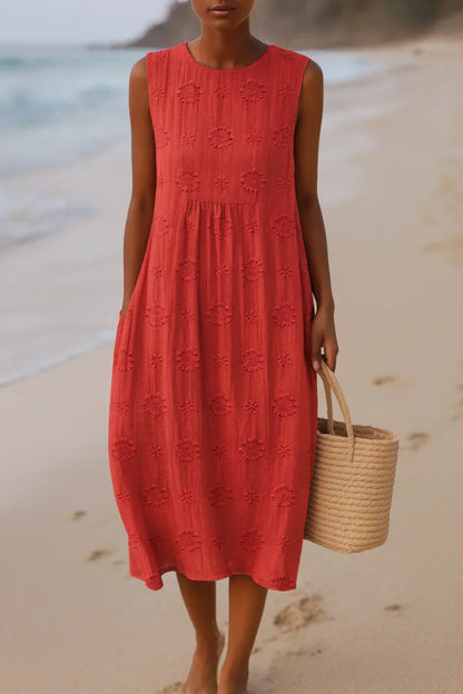 Celeste | Brodé Coton Été Robe