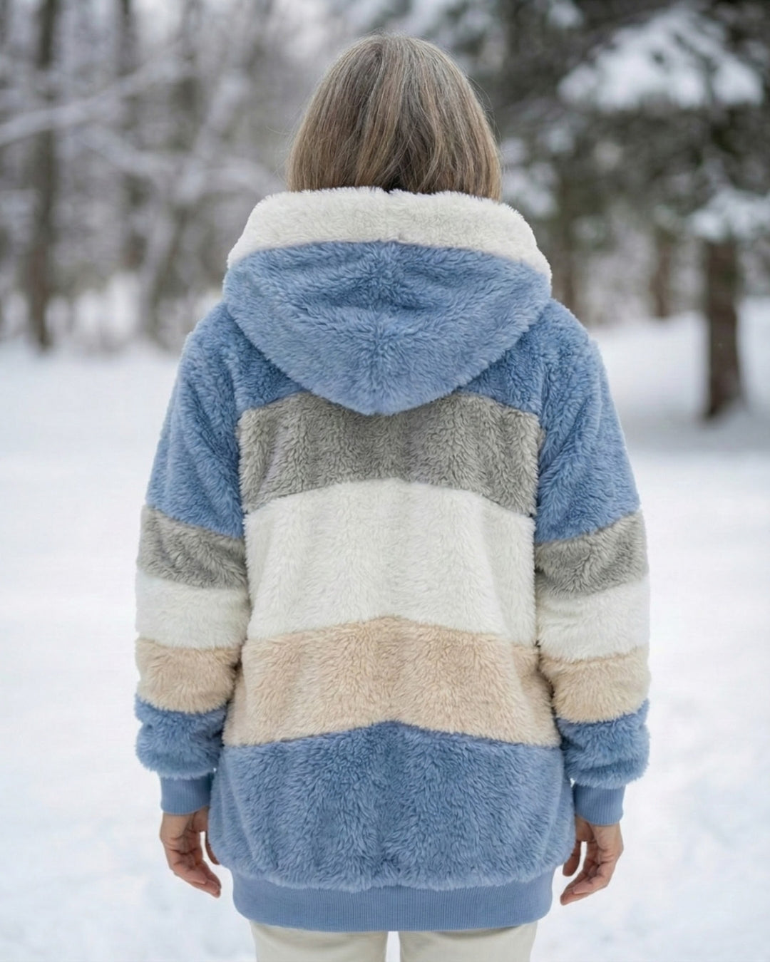 Manon | Veste Colorblock Peluche