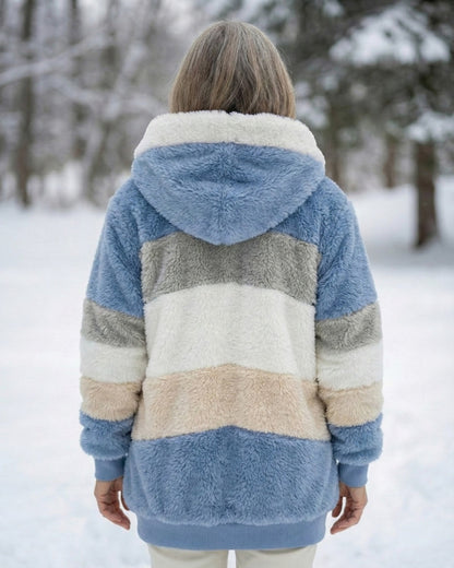 Manon | Veste Colorblock Peluche