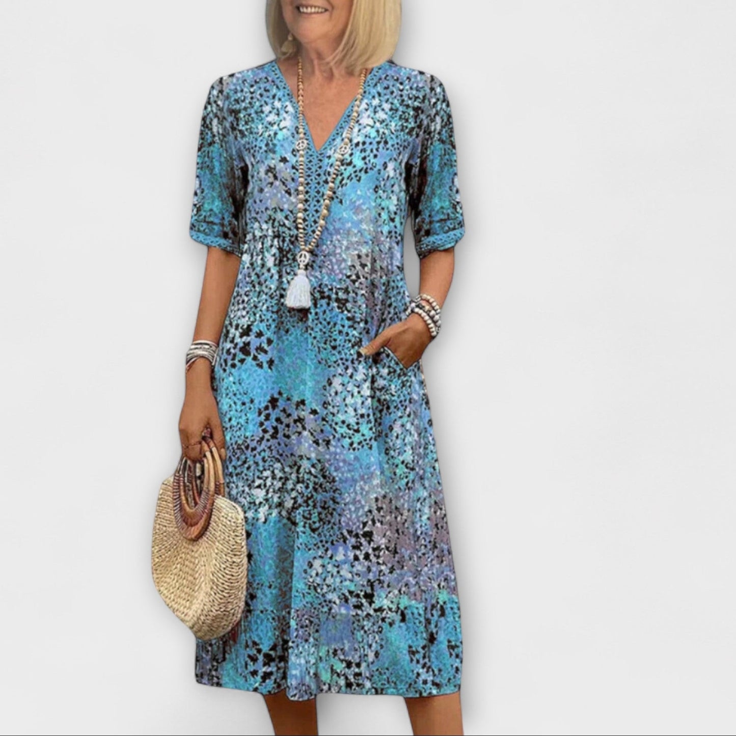 Margot | Robe Midi à Motifs Floraux