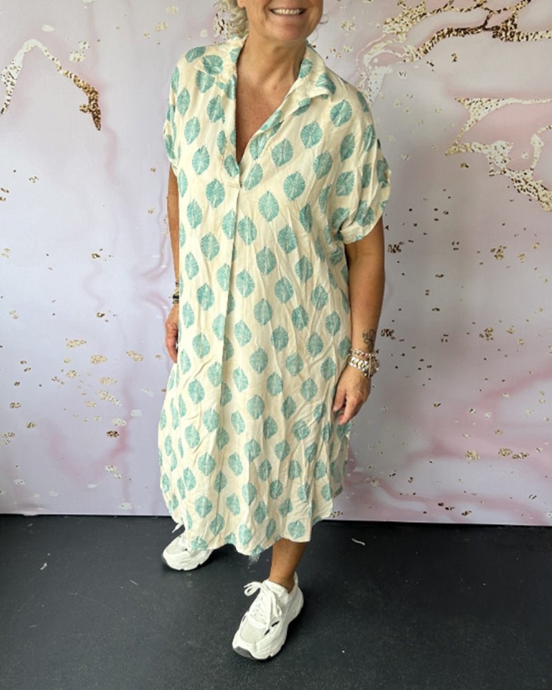 Valentina | Imprimé Mi-Longue Robe Chemise