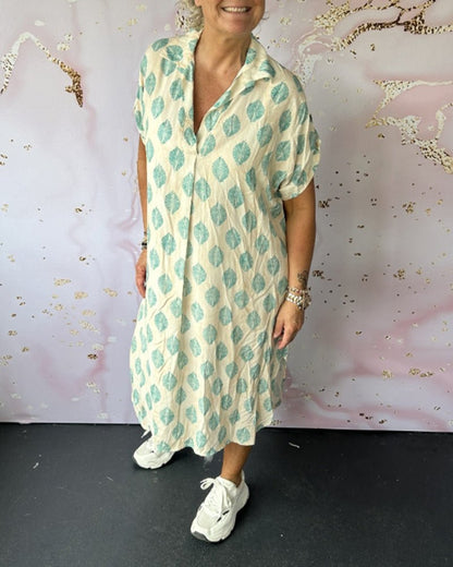 Valentina | Imprimé Mi-Longue Robe Chemise