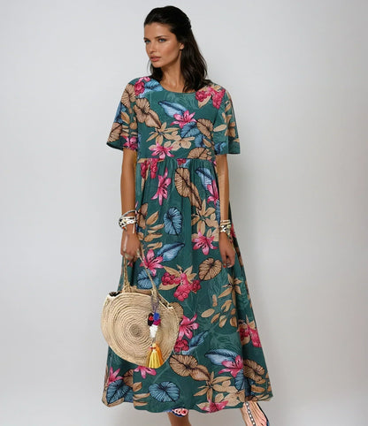 Élodie | Robe Fleurie Gracieuse d'Été