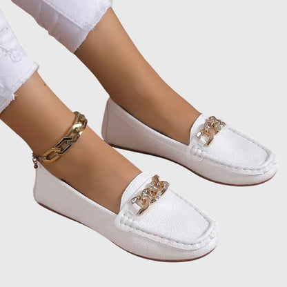 Apolline | Mocassins Orthopédiques Chaîne Dorée