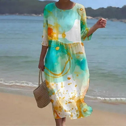 Margot | Robe Florale Coucher de Soleil
