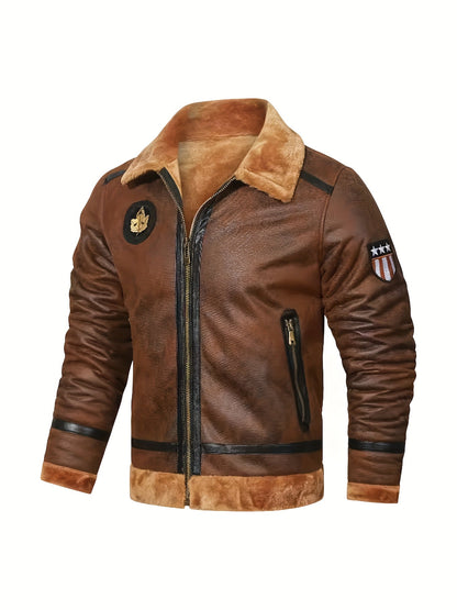 Matthias | Blouson Pilote Matelassé Marron