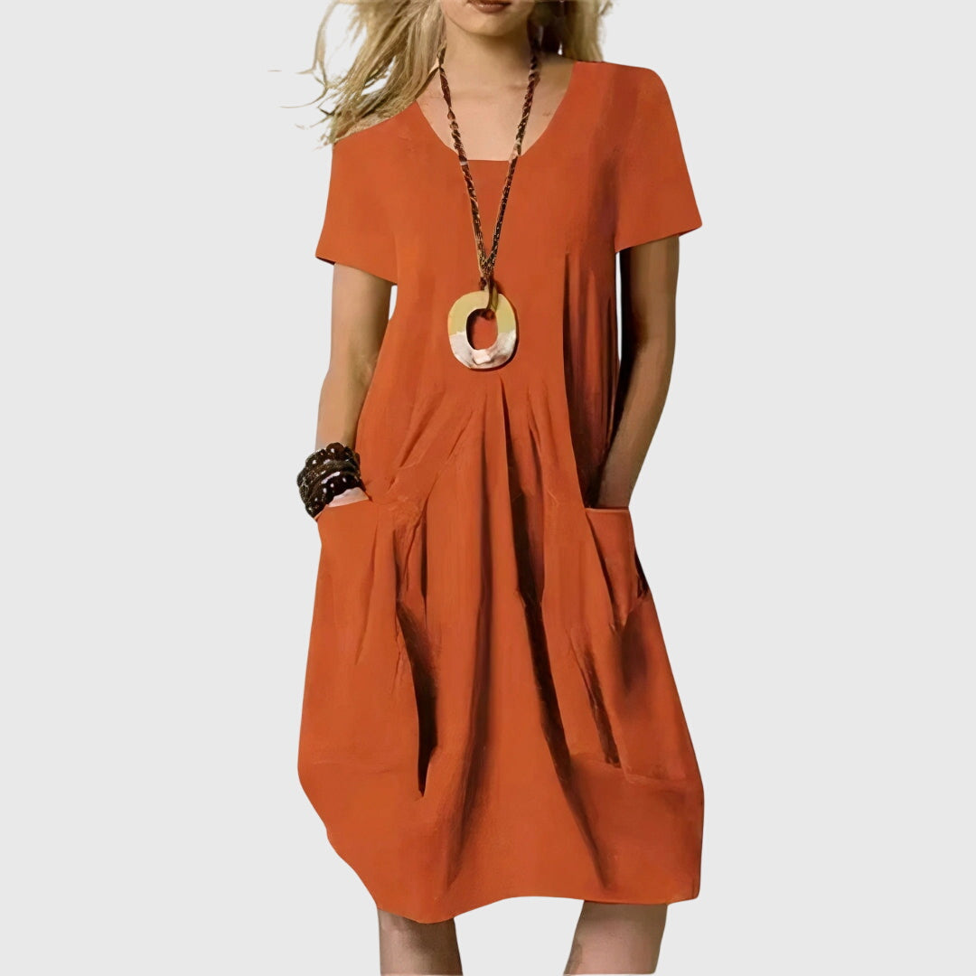 Stella | Portefeuille-Style Robe Mi-Longue