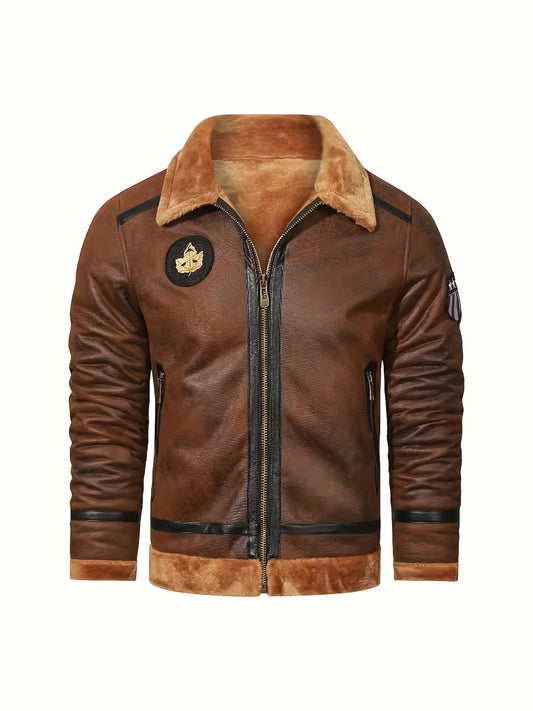 Matthias | Blouson Pilote Matelassé Marron