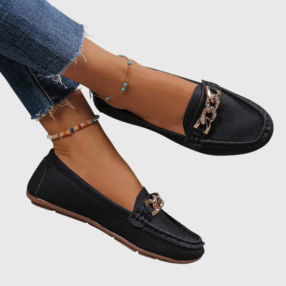 Apolline | Mocassins Orthopédiques Chaîne Dorée