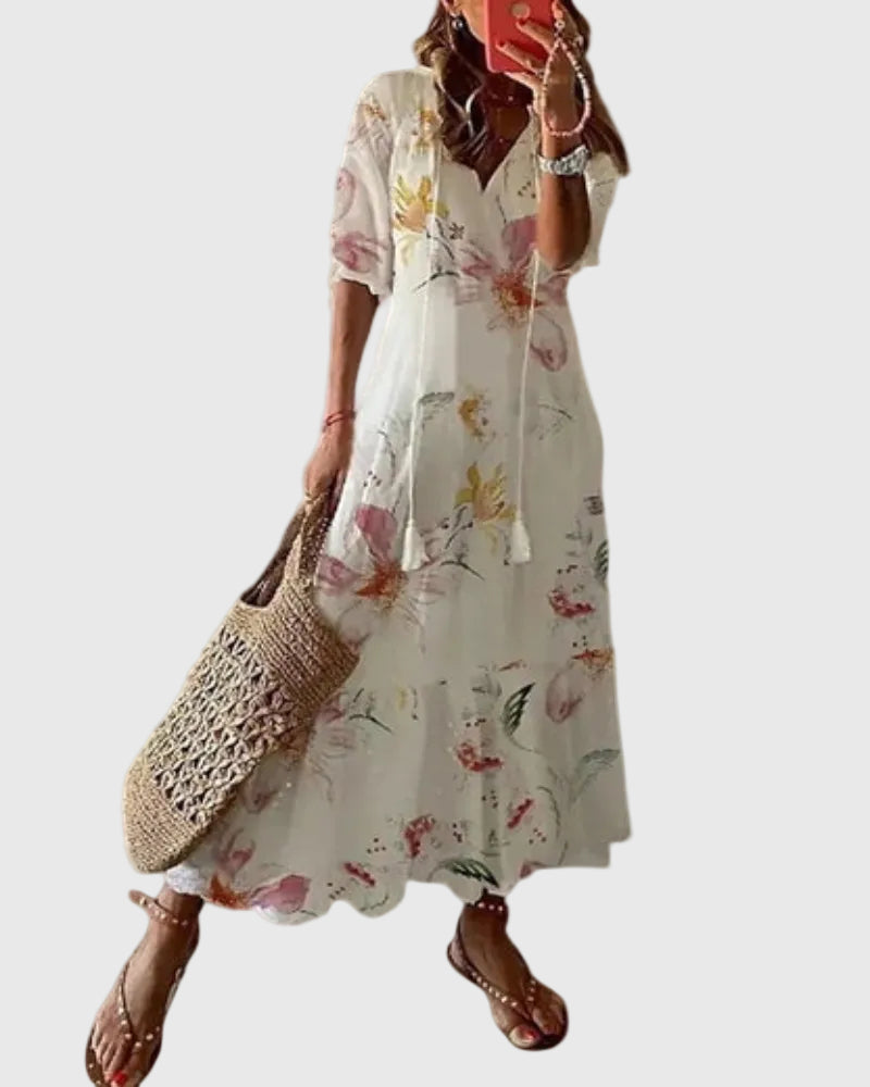 Céleste | Robe Maxi Bohème Vintage
