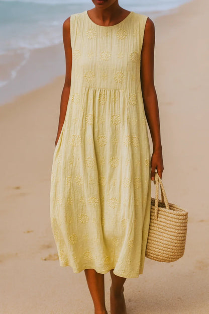 Celeste | Brodé Coton Été Robe